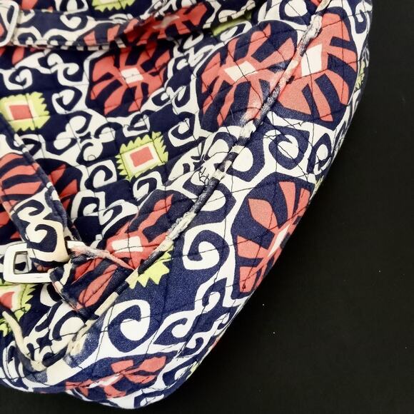 Vera Bradley Backpack HTF Sun Valley Large Zip Travel Pockets Adjustable Strap - Picture 12 of 12